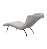 SalesFever Ligstoel lichtgrijze structuurstof