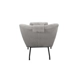 SalesFever Ligstoel lichtgrijze structuurstof