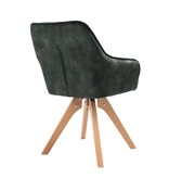 SalesFever Fauteuil vintage fluweel velours, donkergroen