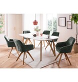 SalesFever Fauteuil vintage fluweel velours, donkergroen