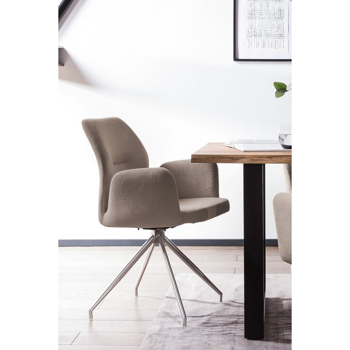 SalesFever Fauteuil met 180° draaifunctie bruin