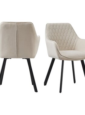 SalesFever Set van 2 fauteuils beige