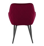 SalesFever Eetkamerstoel rood fluweel