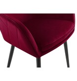 SalesFever Eetkamerstoel rood fluweel