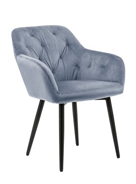 SalesFever Fauteuil lichtgrijs fluweel