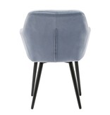 SalesFever Fauteuil lichtgrijs fluweel