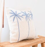 Katoenen kussenhoes Palmboompatroon – Boho geborduurd kussen – Decoratief kussen – Geborduurde kussenhoes 40x40 of 50x50 cm ANARKA
