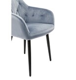 SalesFever Fauteuil lichtgrijs fluweel