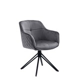 SalesFever Fauteuil met honingraatquilt grijs