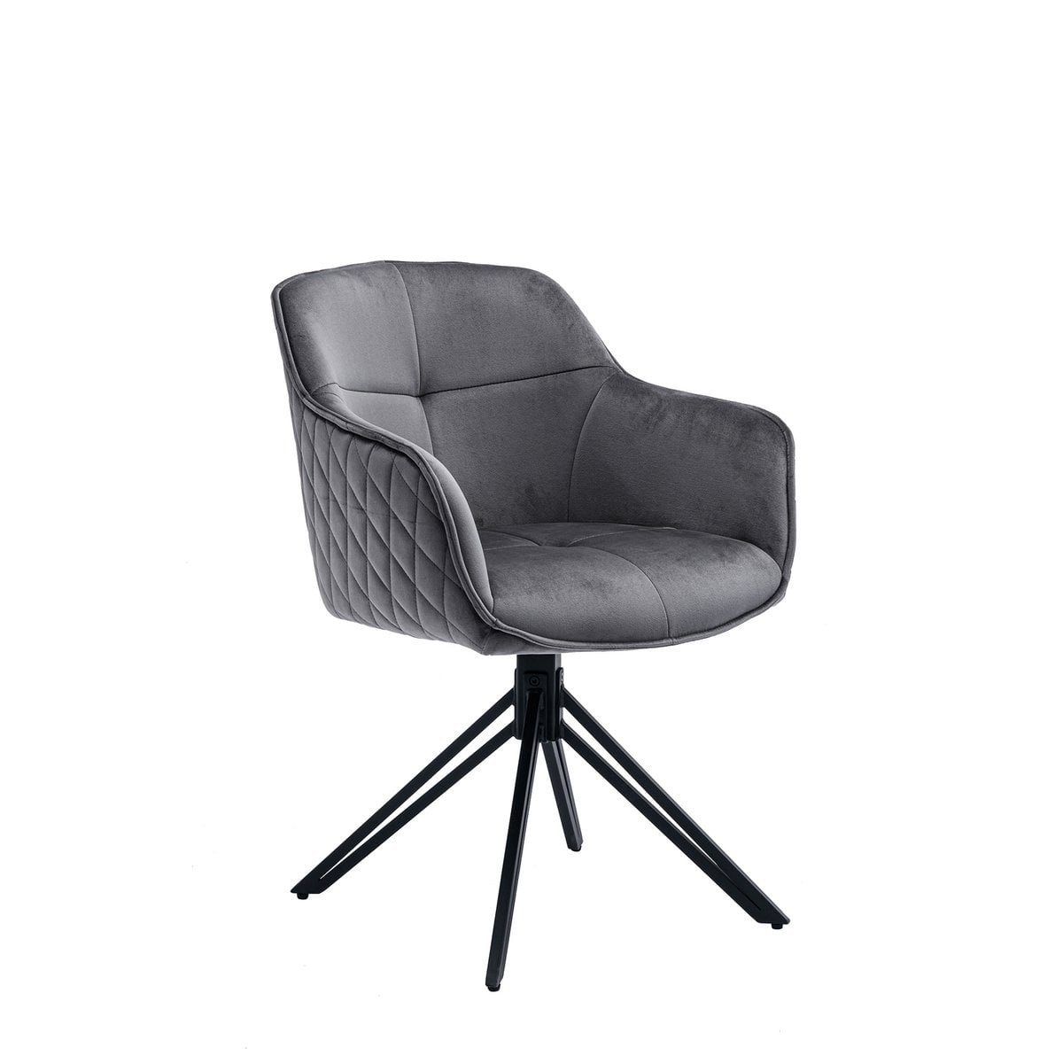 SalesFever Fauteuil met honingraatquilt grijs