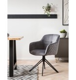 SalesFever Fauteuil met honingraatquilt grijs