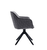 SalesFever Fauteuil met honingraatquilt grijs