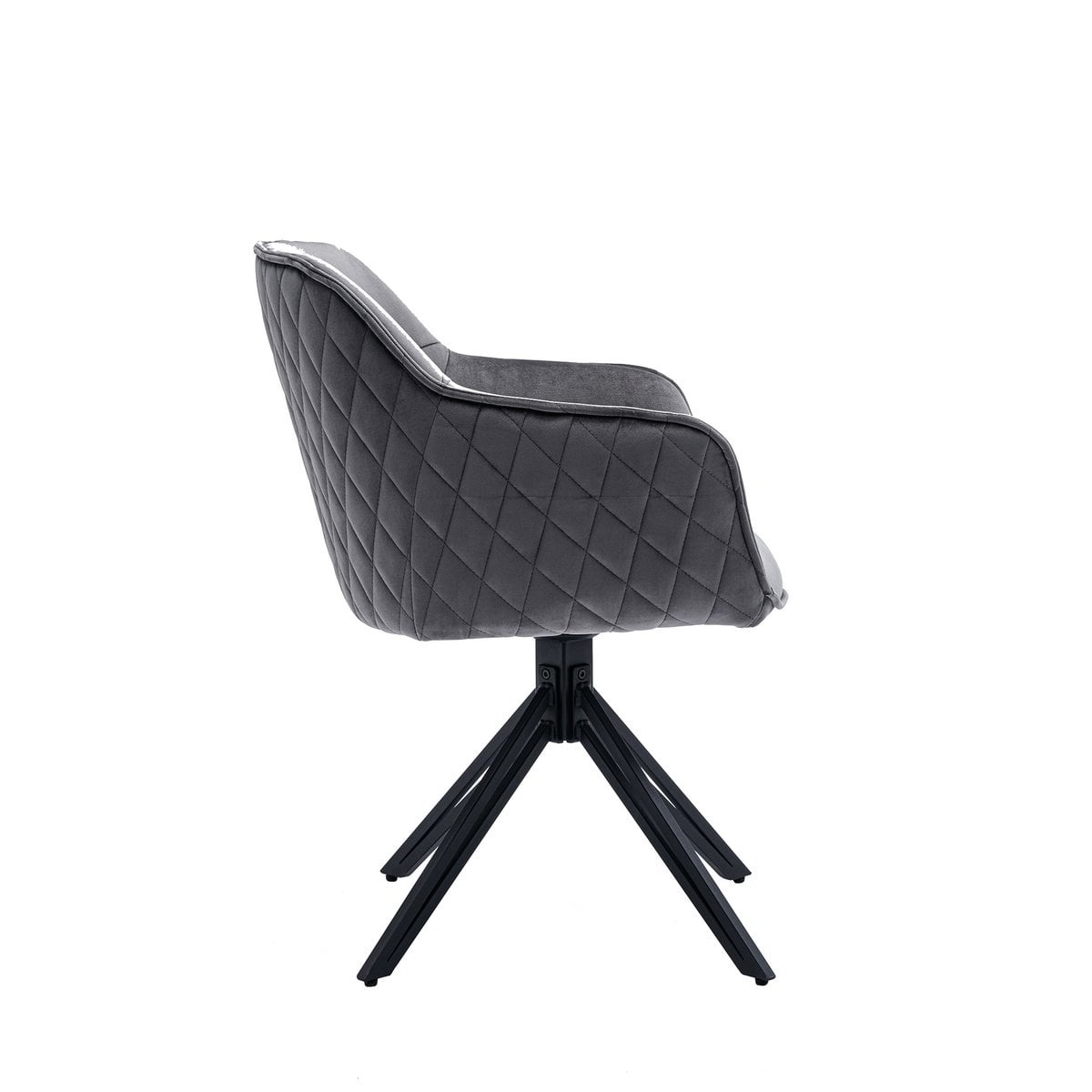 SalesFever Fauteuil met honingraatquilt grijs