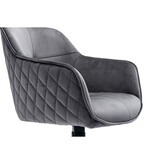 SalesFever Fauteuil met honingraatquilt grijs