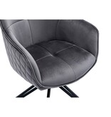 SalesFever Fauteuil met honingraatquilt grijs