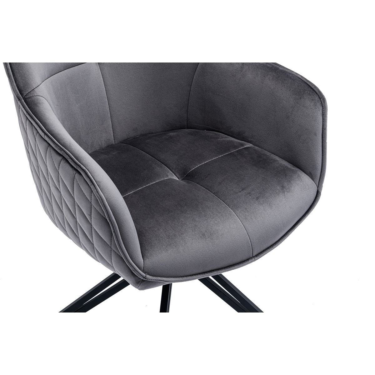 SalesFever Fauteuil met honingraatquilt grijs