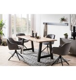 SalesFever Fauteuil met honingraatquilt grijs
