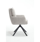 SalesFever Fauteuil structuurstof grijs
