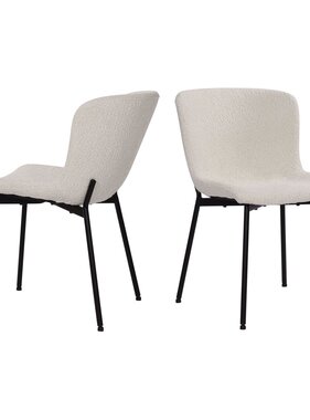 Set van 2 stoelen met bouclé bekleding