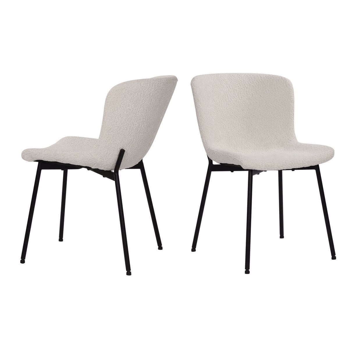 Set van 2 stoelen met bouclé bekleding