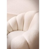 SalesFever Fauteuil- en krukset gemaakt van wit teddybont
