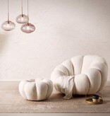 SalesFever Fauteuil- en krukset gemaakt van wit teddybont