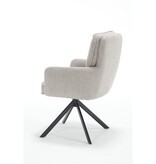 SalesFever Fauteuil structuurstof grijs