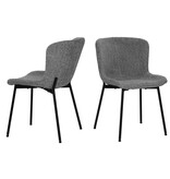 Set van 2 stoelen met bouclé bekleding