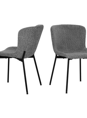 Set van 2 stoelen met bouclé bekleding
