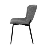 Set van 2 stoelen met bouclé bekleding