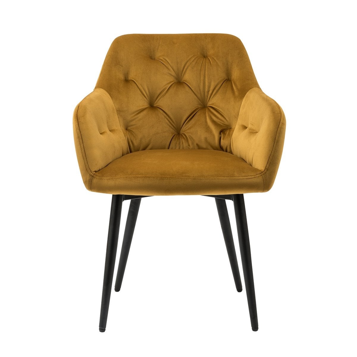 SalesFever Geel fluwelen fauteuil