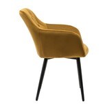 SalesFever Geel fluwelen fauteuil