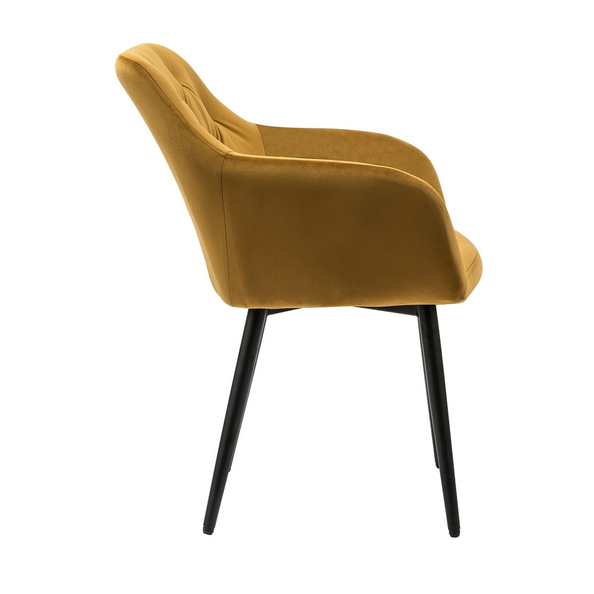 SalesFever Geel fluwelen fauteuil