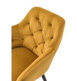 SalesFever Geel fluwelen fauteuil