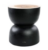 KantoormeubelenPlus De Karbun Kruk - Zwart Natuurlijk