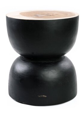 KantoormeubelenPlus De Karbun Kruk - Zwart Natuurlijk