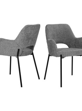 KantoormeubelenPlus Fauteuilset van 2 met uitgesneden rugleuning