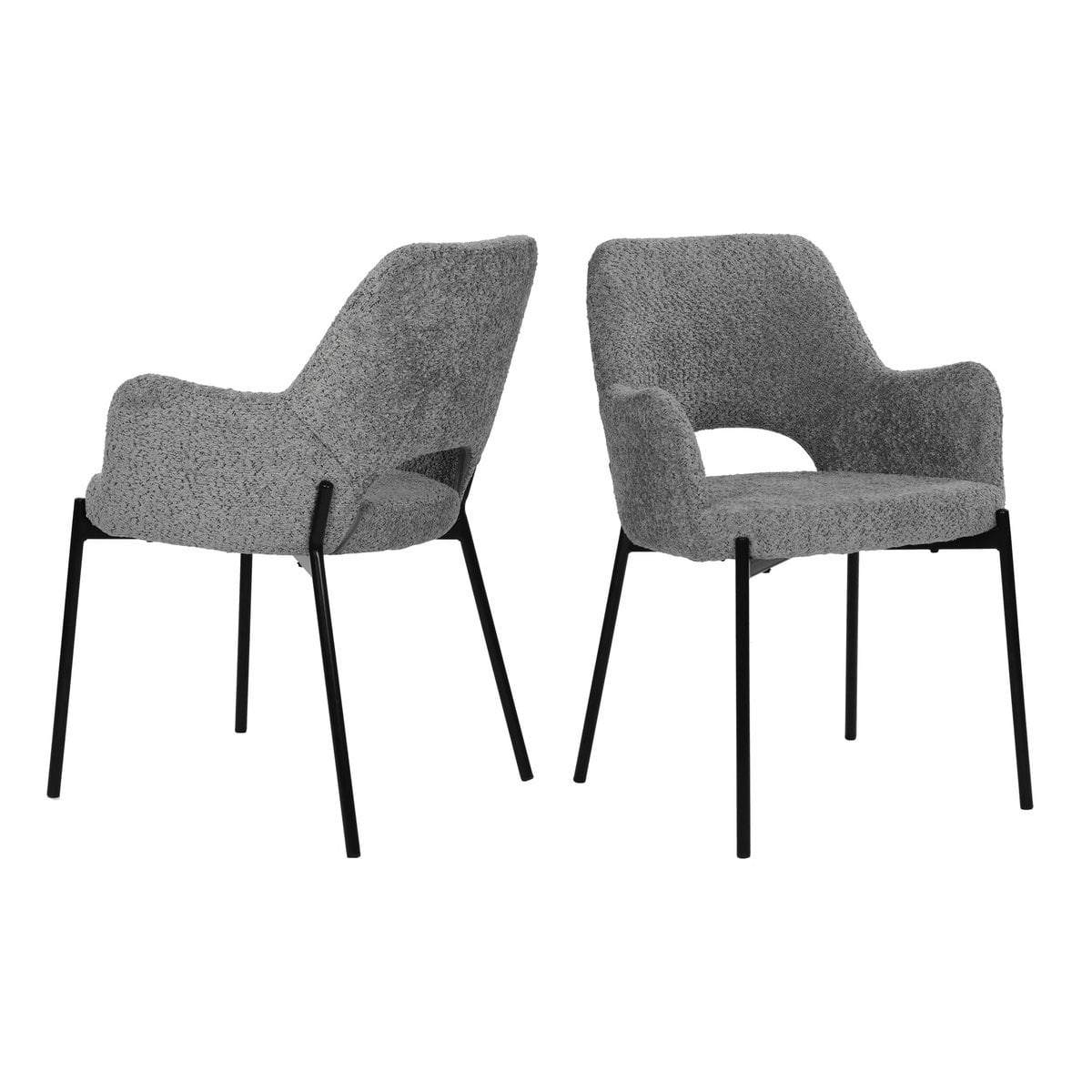 KantoormeubelenPlus Fauteuilset van 2 met uitgesneden rugleuning