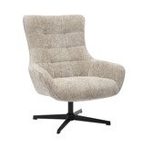 SalesFever Fauteuil chenille stof lichtgrijs