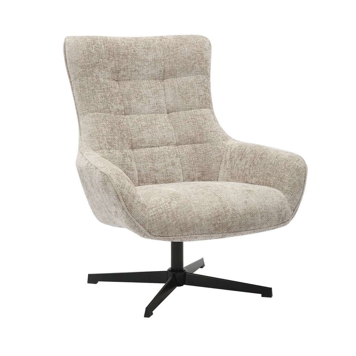 SalesFever Fauteuil chenille stof lichtgrijs