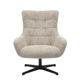 SalesFever Fauteuil chenille stof lichtgrijs