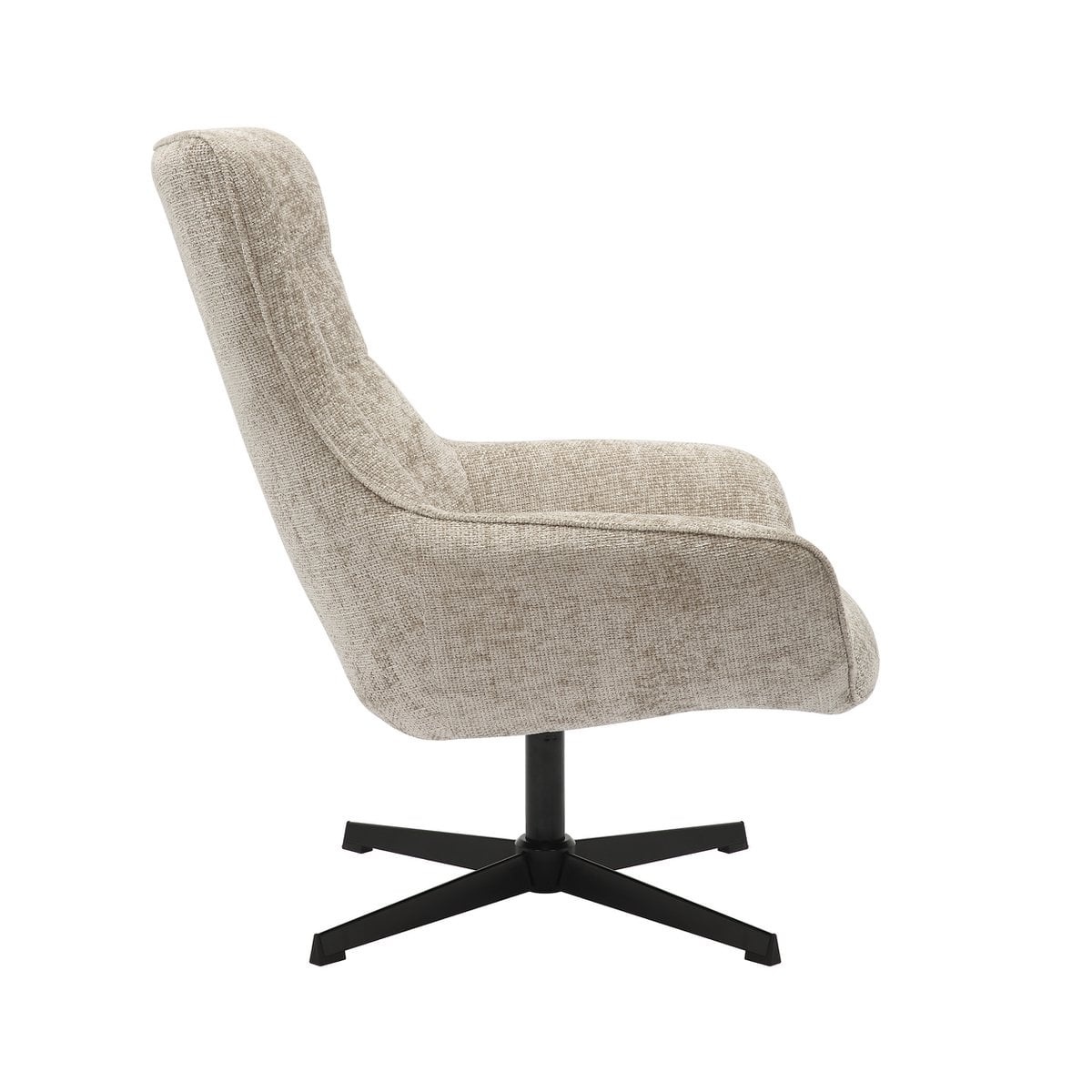 SalesFever Fauteuil chenille stof lichtgrijs