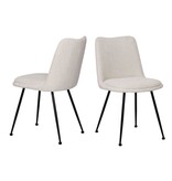 KantoormeubelenPlus Set van 2 stoelen met bouclé bekleding