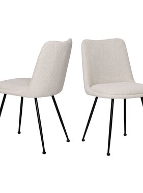 KantoormeubelenPlus Set van 2 stoelen met bouclé bekleding