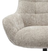 SalesFever Fauteuil chenille stof lichtgrijs