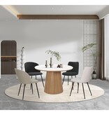 Set van 2 stoelen met bouclé bekleding