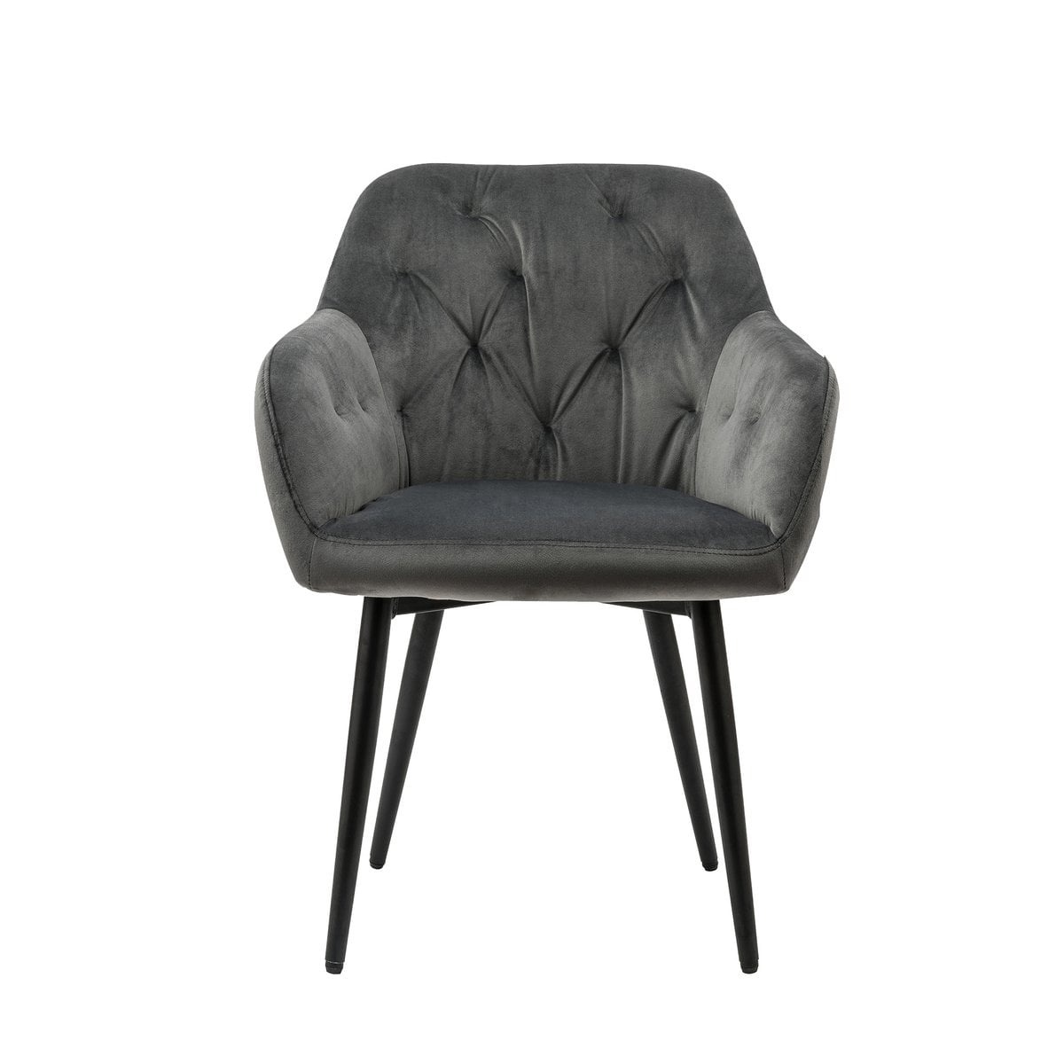 SalesFever Grijze fluwelen fauteuil