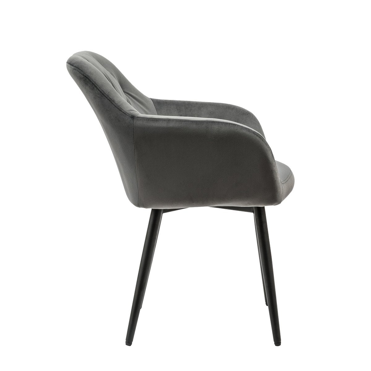 SalesFever Grijze fluwelen fauteuil