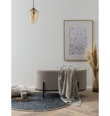 SalesFever Polsterhocker Bouclé Stoff Taupe