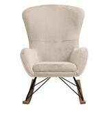 SalesFever Schommelstoel in lamsvachtlook beige